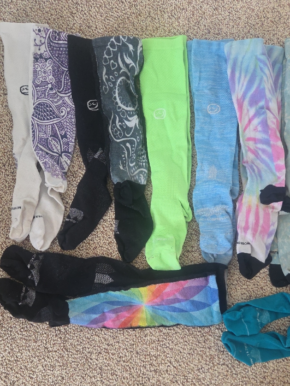 Woman's small/medium Crazy Compression socks 12pairs total - Picture 4 of 6
